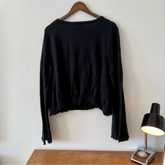 Madewell Texture & Thread Smocked Bell-Sleeve Top - Picture 7 of 9
